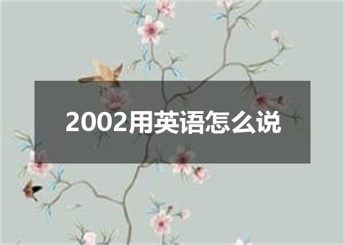 2002用英语怎么说