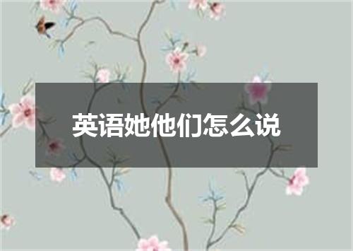 英语她他们怎么说