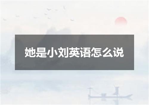 她是小刘英语怎么说