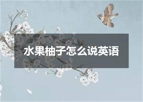 水果柚子怎么说英语