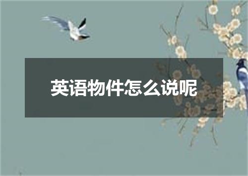 英语物件怎么说呢
