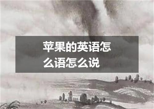 苹果的英语怎么语怎么说