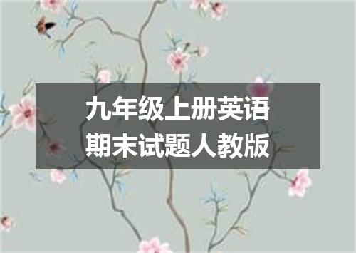 九年级上册英语期末试题人教版