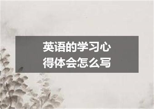英语的学习心得体会怎么写