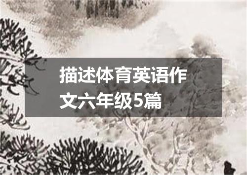 描述体育英语作文六年级5篇