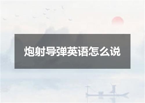 炮射导弹英语怎么说