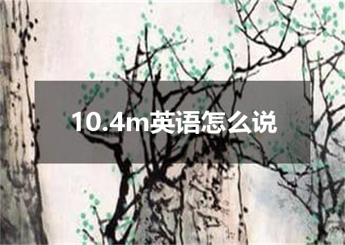 10.4m英语怎么说