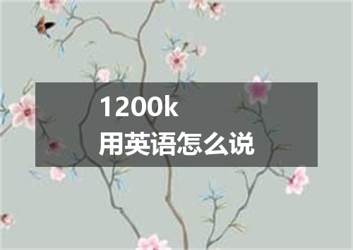 1200k 用英语怎么说