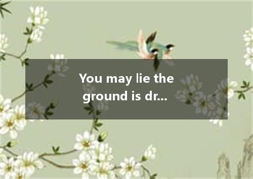 You may lie the ground is dry. A.which B.that C.where D.unless
