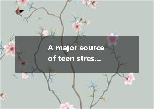 A major source of teen stress is school exams, and test anxiety is not uncommon.