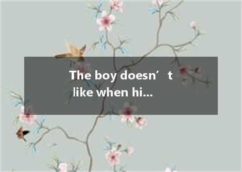 The boy doesn’t like when his mother compares him with the other children in the