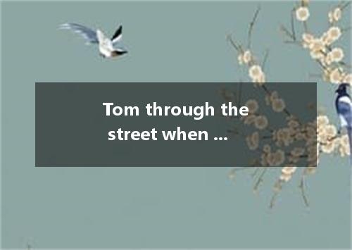 Tom through the street when he met a begger. A. wandered B. wanders C. was wande