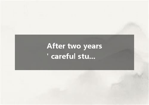 After two years' careful study, we now have a better understanding of the cause 