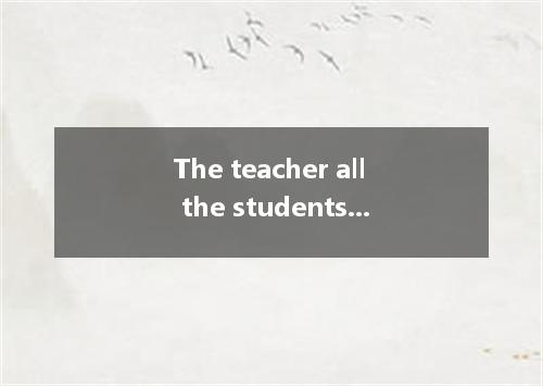 The teacher all the students before him, telling them to get ready for the exam.