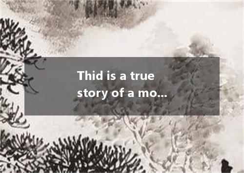 Thid is a true story of a mother’s sacrifice in an earthquake.When the rescuer r