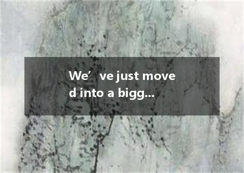 We’ve just moved into a bigger house and there’s a lot to do. Let’s it.A.keep up