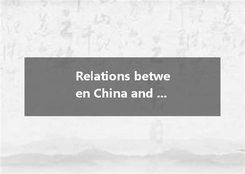Relations between China and Africa are based on a balance of interests and the n