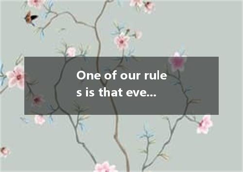 One of our rules is that every student wear school uniform while at schoolA.migh