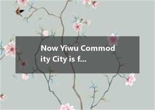 Now Yiwu Commodity City is famous the world its varieties of goods and low price