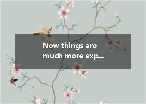 Now things are much more expensive．There has been big rise in the cost of living