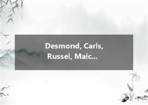 Desmond, Carls, Russel, Malcolm, Warren正计划买一辆小车.阅读他们的情况和下面六种小车的介绍.选出符合各自需求的最佳选项(