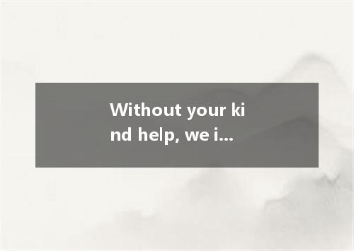 Without your kind help, we in the experiment.A．cannot succeed B．hadn’t succeeded