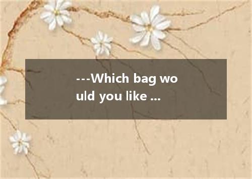 ---Which bag would you like to choose? ---The one there is a Mickey Mouse. A. wh