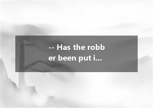 -- Has the robber been put into prison? -- Yes. He was by the police when boardi