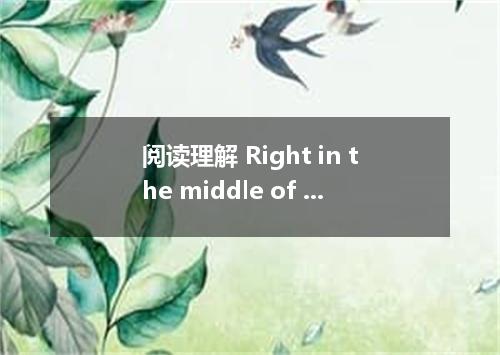 阅读理解 Right in the middle of Japan, high in the mountain, an old man lived in his