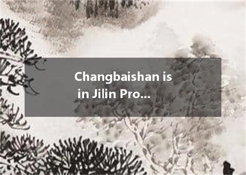 Changbaishan is in Jilin Province and it is home to a great diversity of rare pl
