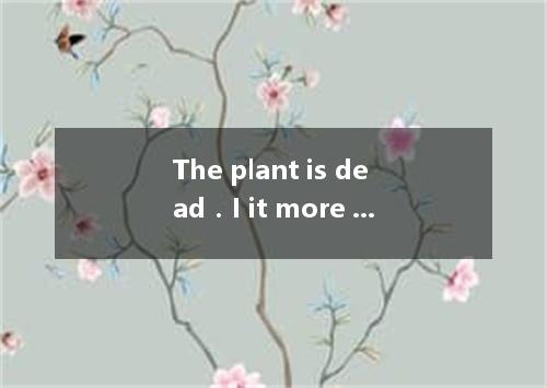 The plant is dead．I it more water． [ ] A． will give B． would have given C． must 
