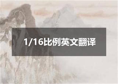 1/16比例英文翻译