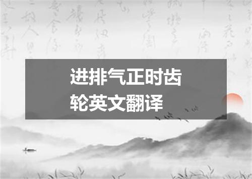 进排气正时齿轮英文翻译