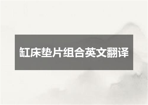 缸床垫片组合英文翻译