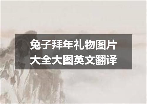 兔子拜年礼物图片大全大图英文翻译