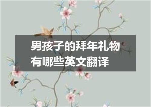 男孩子的拜年礼物有哪些英文翻译