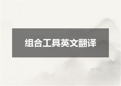 组合工具英文翻译