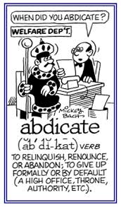 abdicate是什么意思