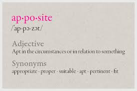 apposite是什么意思