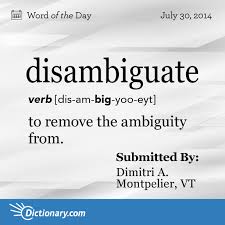 disambiguate是什么意思