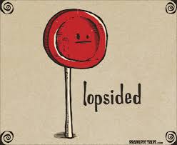 lopsided是什么意思